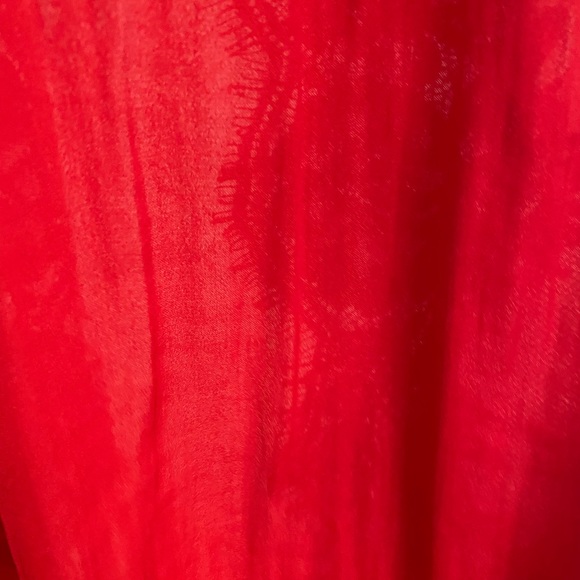 **sold** Free People open back red lace and polyester top - Picture 5 of 8